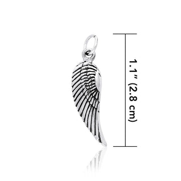 Angel Wing Silver Charm TCM309 - Jewelry